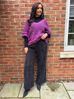 Black Cord Wide Leg Trousers